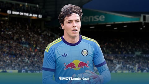 Jacob Widell Zetterstrom in a Leeds United kit at Elland Road