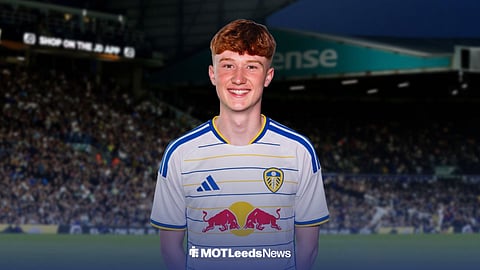 Callum Mills in a Leeds United shirt