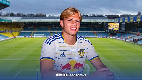 Luke Matykiewicz in a Leeds United shirt