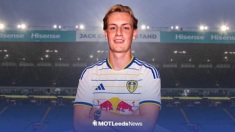 Leeds United youngster Joshua Hamilton in front of Elland Road