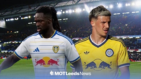Oumar Solet and Tarik Muharemovic both in Leeds jersey's at Elland Road