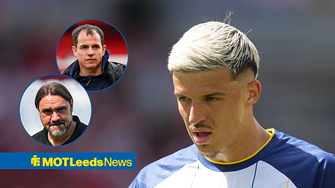 Tarik Muharemovic in World Cup action for Bosnia, with Daniel Farke and Regis Le Bris in circular frames inset