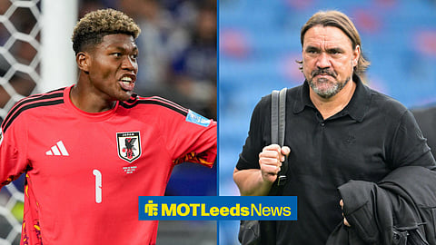 Zion Suzuki and Leeds United boss Daniel Farke