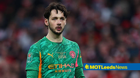 James Trafford playing for Manchester City