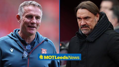 Wrexham manager Phil Parkinson and Leeds United manager Daniel Farke