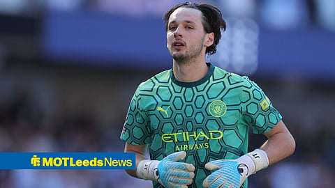 James Trafford playing for Manchester City