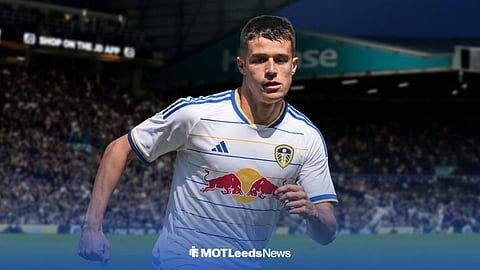 Nicolo Tresoldi in a Leeds United shirt