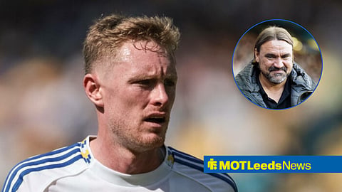 Leeds United midfielder Sean Longstaff and Leeds United manager Daniel Farke