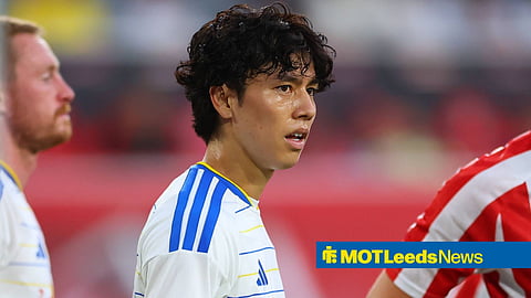 Ao Tanaka playing for Leeds United