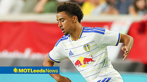 Jayden Lienou in action for Leeds United during 2026 pre-season