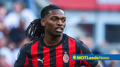 Rafael Leao looking on while playing for AC Milan