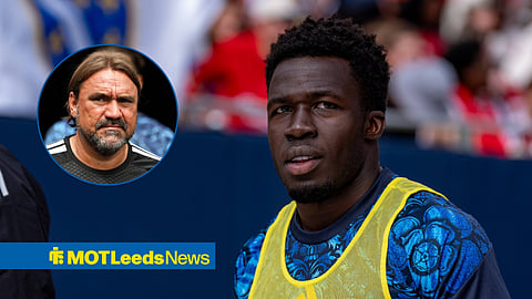 Wilfried Gnonto and Leeds boss Daniel Farke