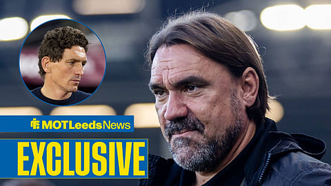 Brentford head coach Keith Andrews and Daniel Farke of Leeds United at Elland Road.