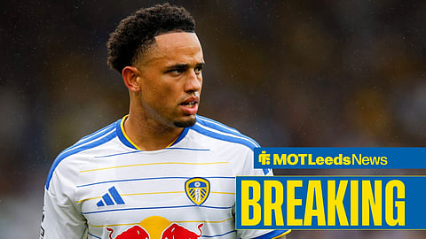 Noah Okafor playing for Leeds United