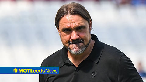 Daniel Farke looking on at Leeds United
