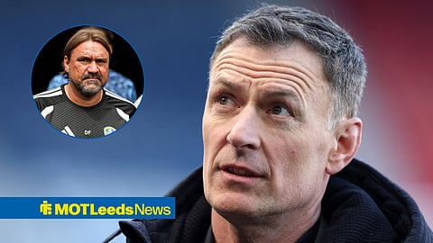 Chris Sutton looks on with Daniel Farke in circular inset