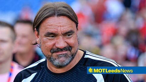 Daniel Farke looking happy at Leeds United