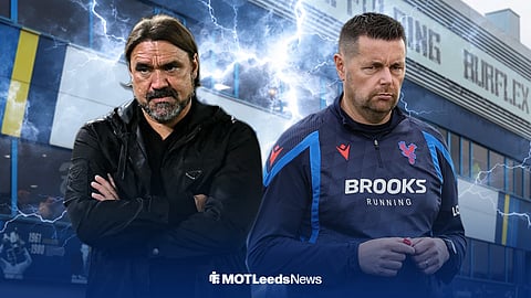 Leeds United head coach Daniel Farke and Crystal Palace boss Pierre Sage ahead of lightning and Elland Road
