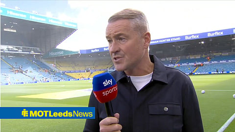 Paul Robinson working as a Sky Sports pundit at Elland Road