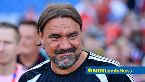 Daniel Farke smiling at Leeds