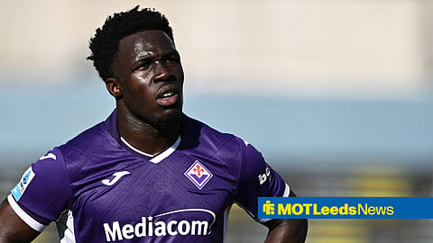 Leeds United's Wilfried Gnonto in action for Fiorentina