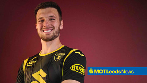 Leeds United's Lucas Perri posing as a Torino player