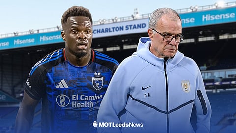 Ex-Leeds United midfielder Ronaldo Vieira for San Jose Earthquakes and former Leeds manager Marcelo Bielsa in a Uruguay tracksuit