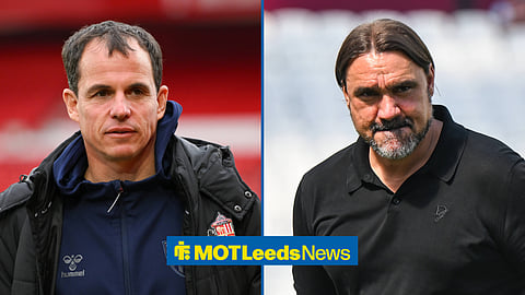 Regis Le Bris and Leeds boss Daniel Farke