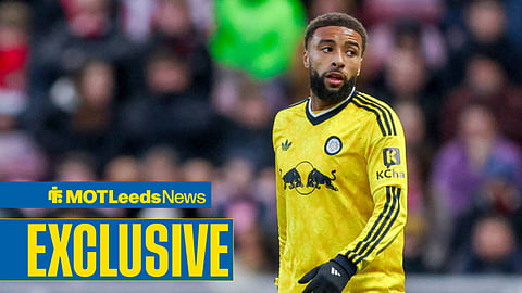 Jayden Bogle looking right in action for Leeds United vs Sunderland on 25 October