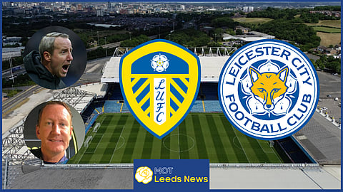 Lee Bowyer and Ray Parlour discuss Leeds United against Leicester City at Elland Road. 