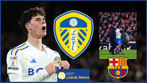 Archie Gray is enjoying a breakout season at Leeds United like Pedri did  three seasons ago - Credit: Barcelona via X
