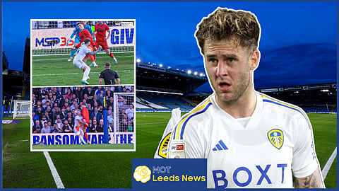 Leeds United defender Joe Rodon was in a physical battle. Credit Sky Sports Football