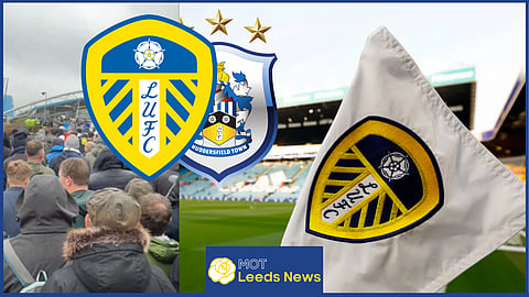 Leeds United fans caught in chaos outside John Smith's Stadium. Credit: @LewisDeighton17 on X