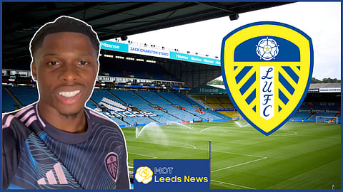 Largie Ramazani, Leeds United winger. Credit: Official Leeds United X account