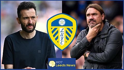 Carlos Corberan and Leeds United boss Daniel Farke. 
[Credit: Imago]