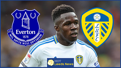 Leeds United forward Wilfried Gnonto is a long-term target for Everton [Credit" Imago]