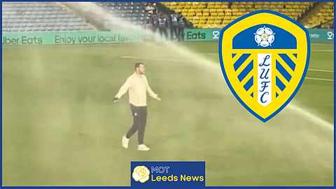 Daniel Bachmann seen furious with the Leeds United groundsmen [Credit: @wbahazz]
