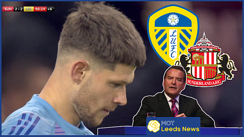 Jeff Stelling reacted to Illan Meslier's error for Leeds United at Sunderland [Credit Sky Sports]