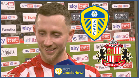 Sunderland midfielder Alan Browne aimed a dig at Leeds United ace Illan Meslier (Credit: Sky Sports Football on X)