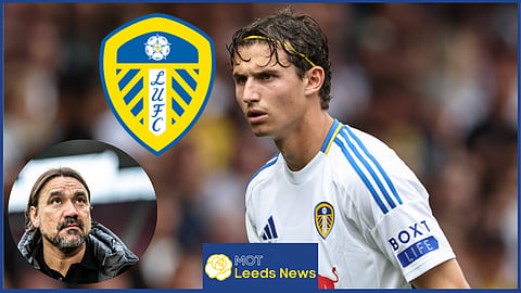 Leeds United midfielder Brenden Aaronson and Daniel Farke (Credit: Imago)