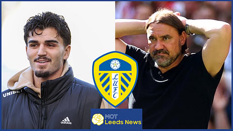 Leeds United manager Daniel Farke and Pascal Struijk (Credit: Imago).