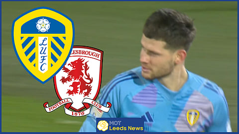 Illan Meslier was criticised in Leeds United v Middlesbrough. (Credit: Sky Sports)