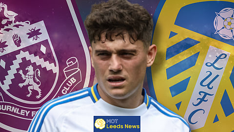Dan James was slammed during Burnley v Leeds United (Credit: Imago)