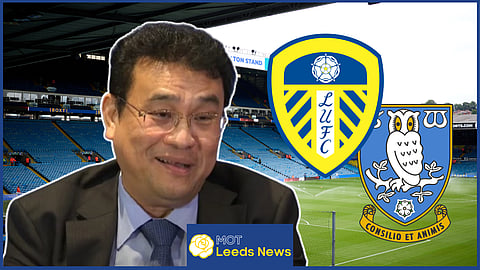 Dejphon Chansiri chants emerge at Elland Road in Leeds United v Sheffield Wednesday. Credit: Sky Sports YouTube