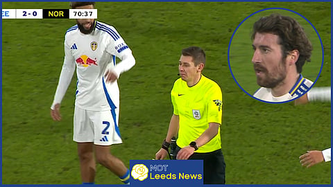 Joe Rothwell let himself down for Leeds United v Norwich City [Credit: Sky Sports+]