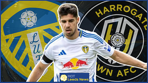 Manor Solomon impressed for Leeds United v Harrogate. (Credit: Imago)