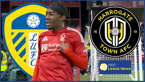 Anthony Elanga has reacted after Leeds United beat Harrogate Town [credit: Sky Sports Premier League] 