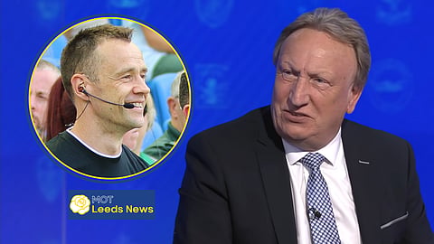 Neil Warnock reacts to Stuart Attwell in Leeds United v Sunderland [credit: Sky Sports News]