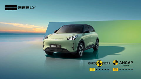 Geely E2 com classificação máxima nos protocolos de segurança