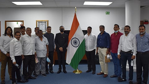 Indian Ambassador U.S. Rawat with Indian Diaspora members at the 73rd Indian Republic Day in Panama 